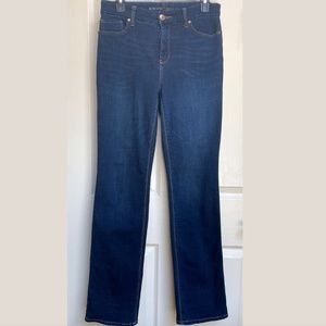 Chico's So Lifting Straight Leg Jeans in Dark Blue